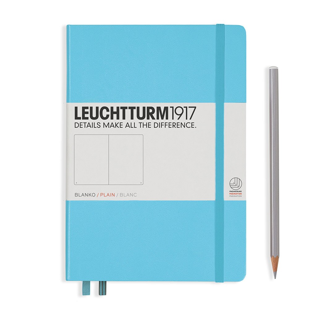 Leuchtturm, Medium, A5, Hardcover, Plain, Ice Blue